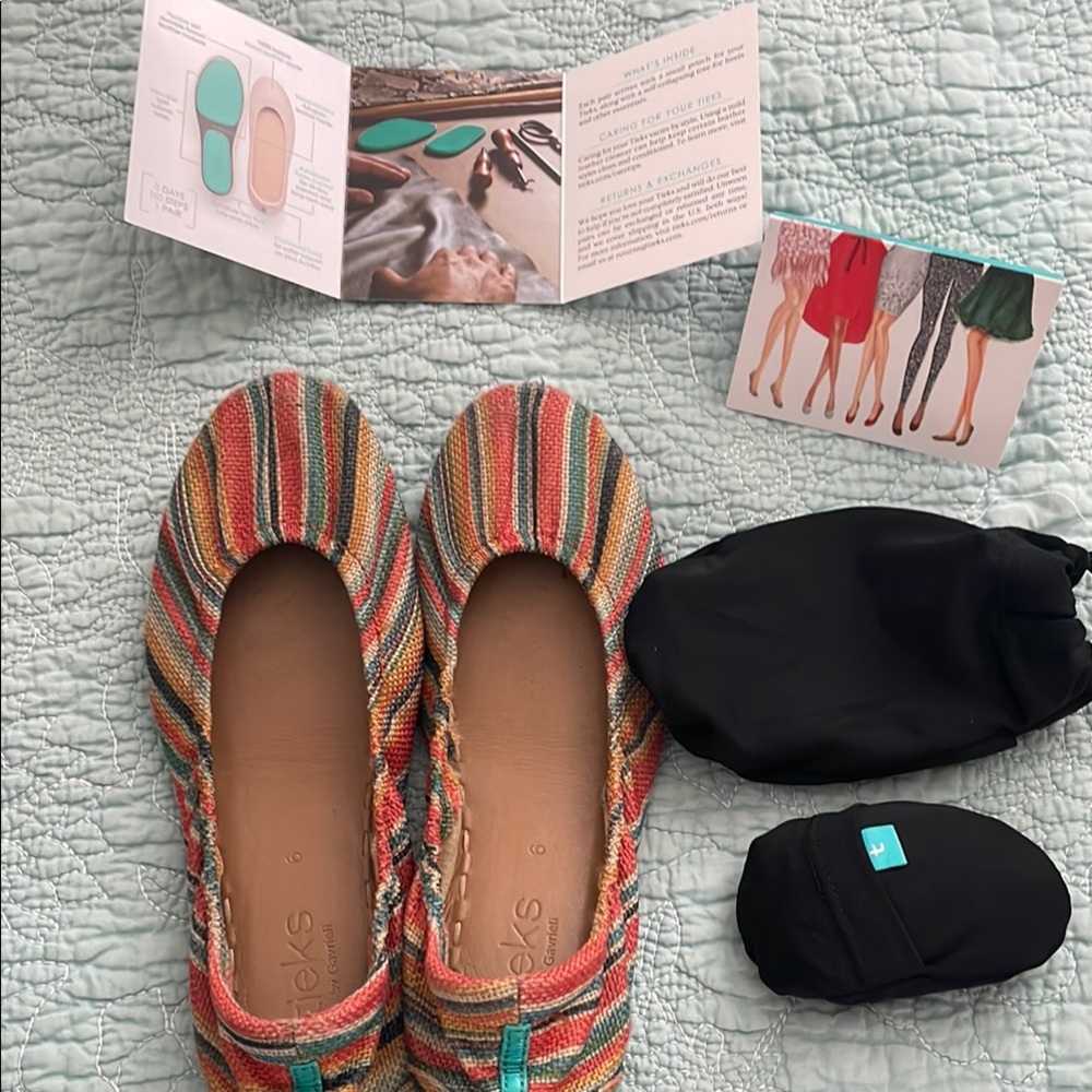 Sunset stripe Tieks Colorful Ballet Flats